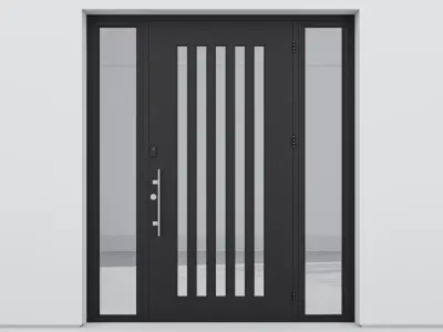 Aluminium door 128 3D model