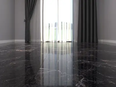 Marble Floor Java Black Set 3 Texture