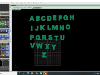 ENGLISH ALPHABET LETTERS 3D print model