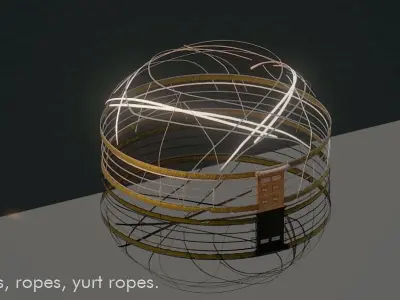 3D model of a yurt 3D model