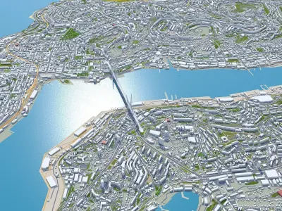 Vladivostok Russia Low-poly 3D model