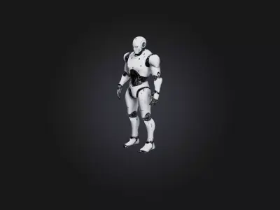 Realistic Robot Model Low-poly 3D model