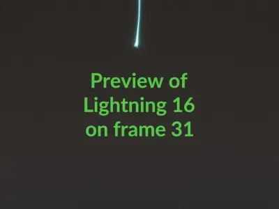 Animated Lightning v16 Low-poly 3D model