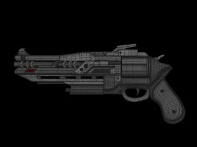 Sci-fi gun 3D model
