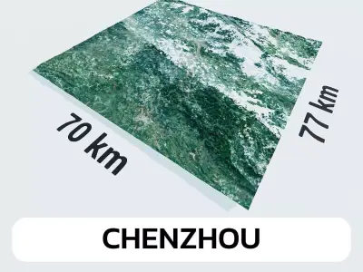 Chenzhou China City Landscape 3D Model 3D model