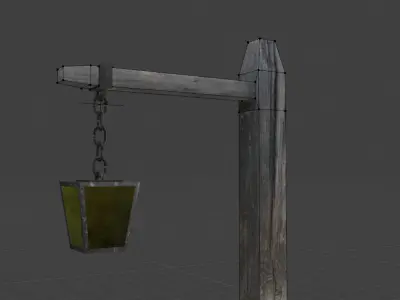 Modern Street Light Post - Urban Outdoor Lighting 3D model