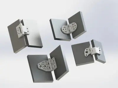 Hinges set of door 3D print model