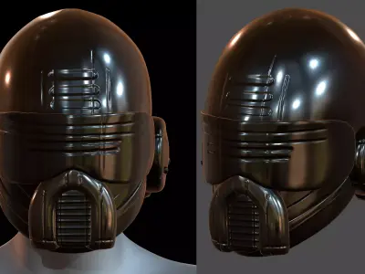 Gas mask helmet 3d model scifi Low-poly  Low-poly 3D model 337