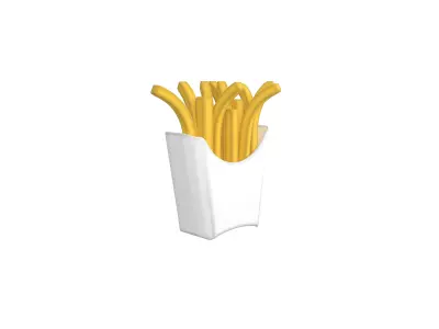 French Fries v2 003 Low-poly 3D model