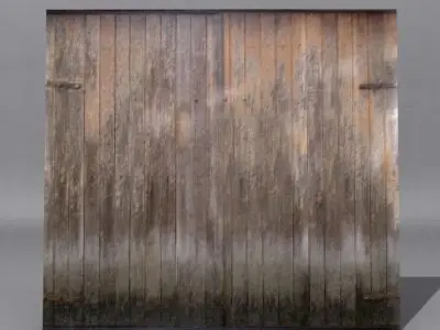 Door 3d model wooden with sign 3D model