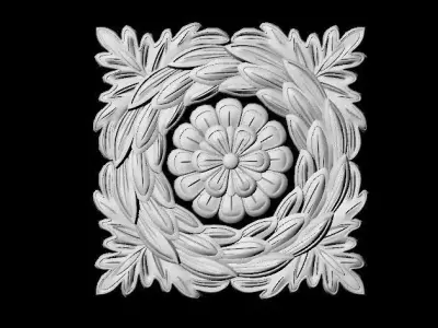 rosette dekor 3D model 11