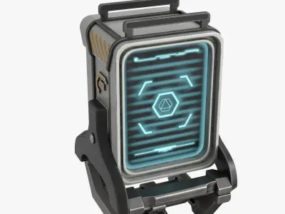 Sci Fi Terminal v3 Low-poly 3D model
