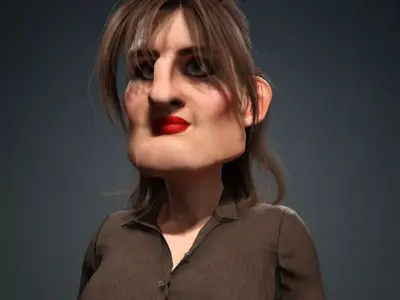 Mrs Ugly Rigged 3D Model  3D model