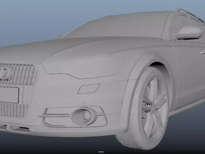 High Detail Allroad Wagon Car 3D Model Interior Exterior 3D model