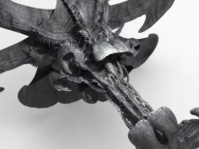 Xeno Inspired Spine Ship 1  3D model