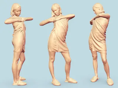 Girl in Towel 3D model