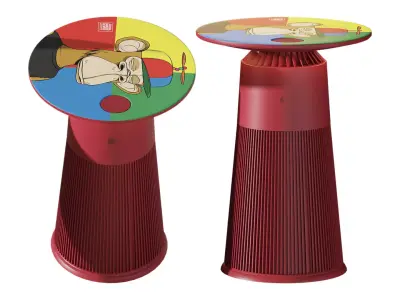 3 Tables Air Purifier LG PuriCare AeroFurniture RGB Lighting 3D model