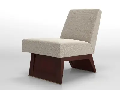 Wedge Slipper Chair 3D model