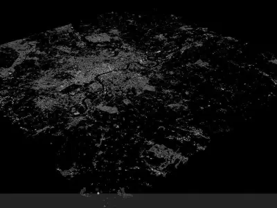 Greater London Streets and Buildings 3D model