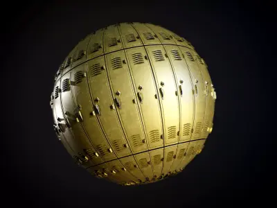 Metal Locker School Seamless PBR Texture Texture