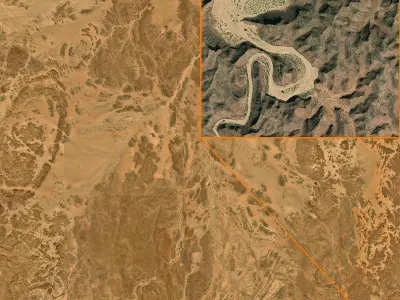 Mecca and the Red Sea coast of Saudi Arabia - n19 e43 3D model