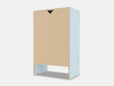 BAGGEBO Cupboard with doors Low-poly 3D model