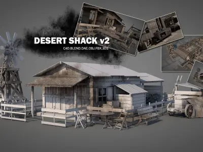 Arizona Desert Shack v2 3D model