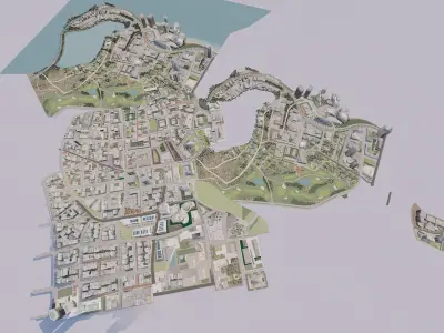 modern city- urban 3D model get