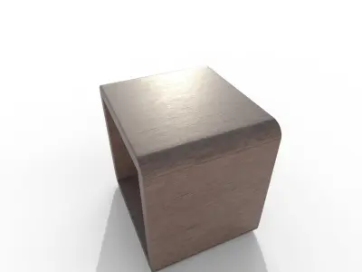 Bedside Table Wood Free 3D model