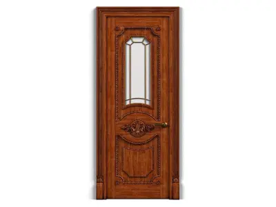 Door0004 carved wooden door 3D model