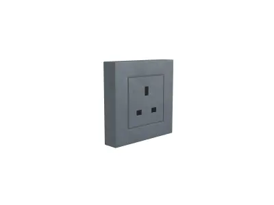 Switch Socket UK v1 008 Low-poly 3D model