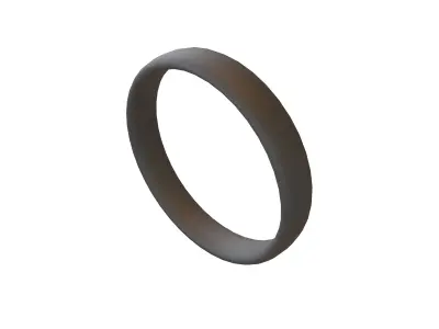 Suzhou Numerals Zero symbol  V1 001 Low-poly 3D model