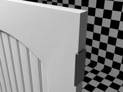 Interior Door 2 Panel ArchTop Beaded 3D model