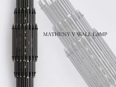 MATHENY V WALL LAMP by DELIGHTFULL Black 3D model