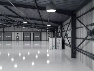 Warehouse interior and exterior 5 3D model