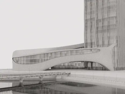 Futuristic building 42 3D model