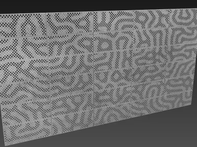 perforated metal panel 31 3D model