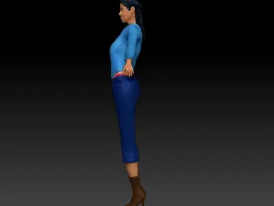  female character 3d model 3D print model