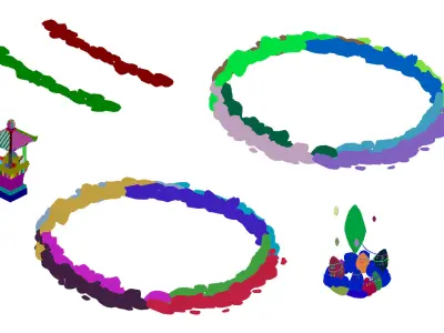 One hundred thousand mountains - the door pool 3D model