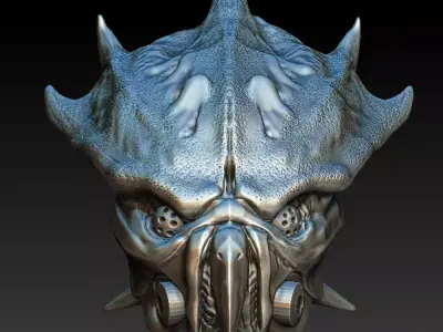 Predator Hawk bio mask 3D model