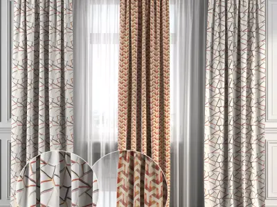 Curtain Set 172 3D model