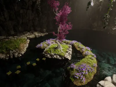 Sacred Tree Scene 3D model