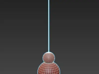 iledex-blossom-c4476-1-cr pendant light with clear glass ball... 3D model