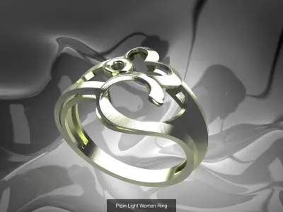 Plain Light Women 16 Model Ring 3dm Files 3D Model Pack