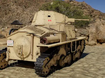 Carro Armato L6 40 Low-poly 3D model