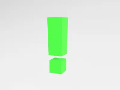 Exclamation Mark Symbol v1 002 Low-poly 3D model