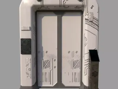 Sci fi Door 3D model 6