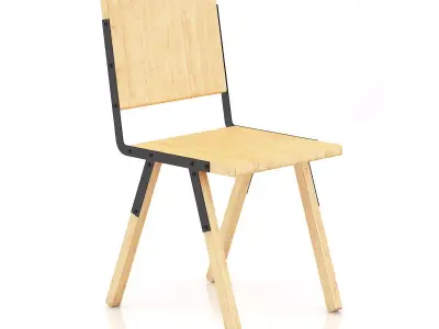 Wooden Chair 3 3D model