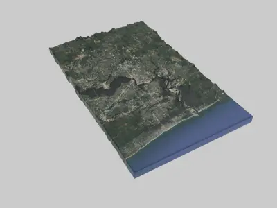 Jacksonville City Low-poly 3D model