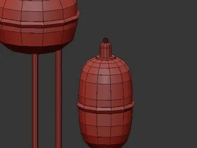 Moirai Floor Lamp Trio 3D model